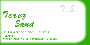 terez sand business card